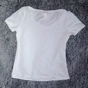 Basic white t